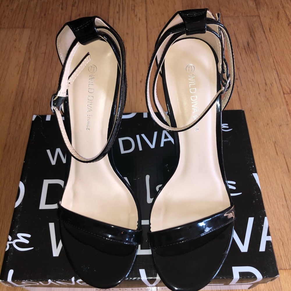 Strappy high heels